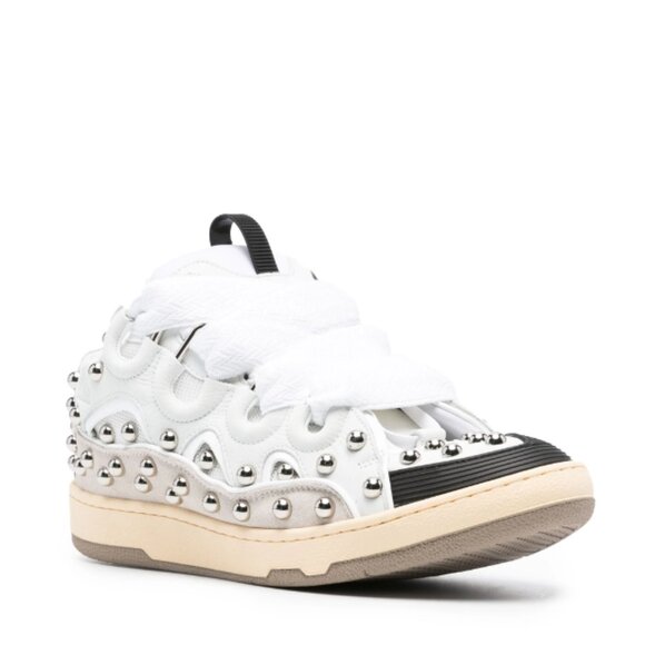 BNWT AW23 LANVIN CURB SNEAKERS WITH STUDS 45 - Picture 7 of 9